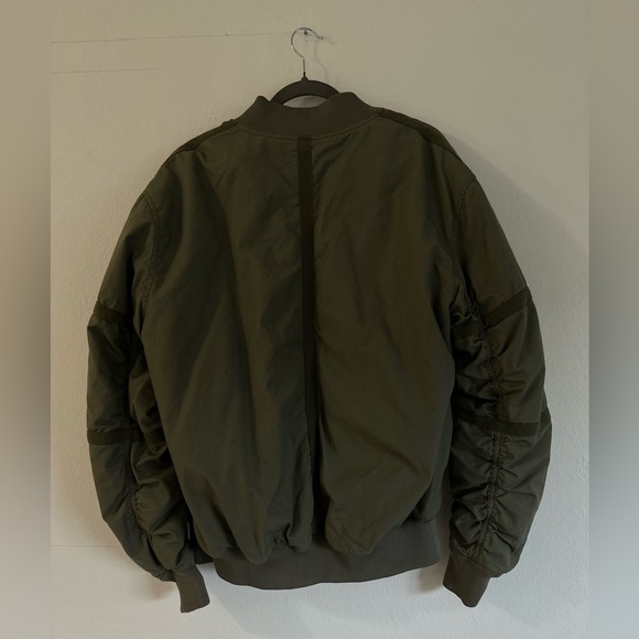 Military Green Bomber Jacket - Picture 2 of 3